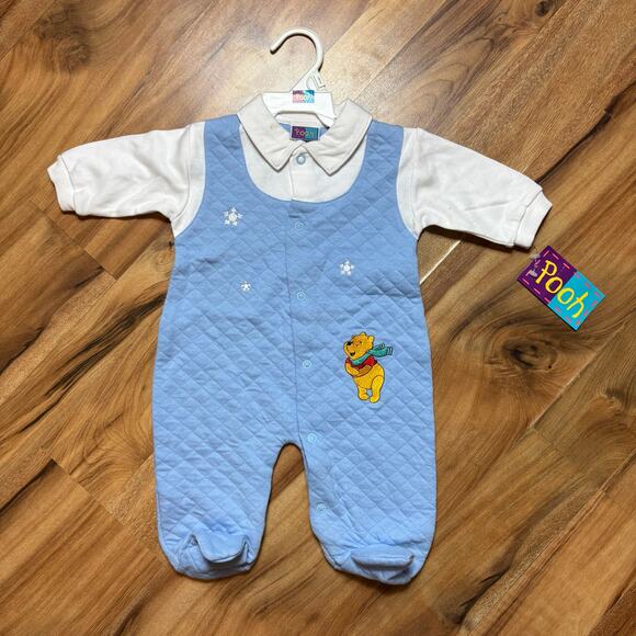 Vintage Winnie the Pooh One Piece Sleeper NWT size 0-3 months